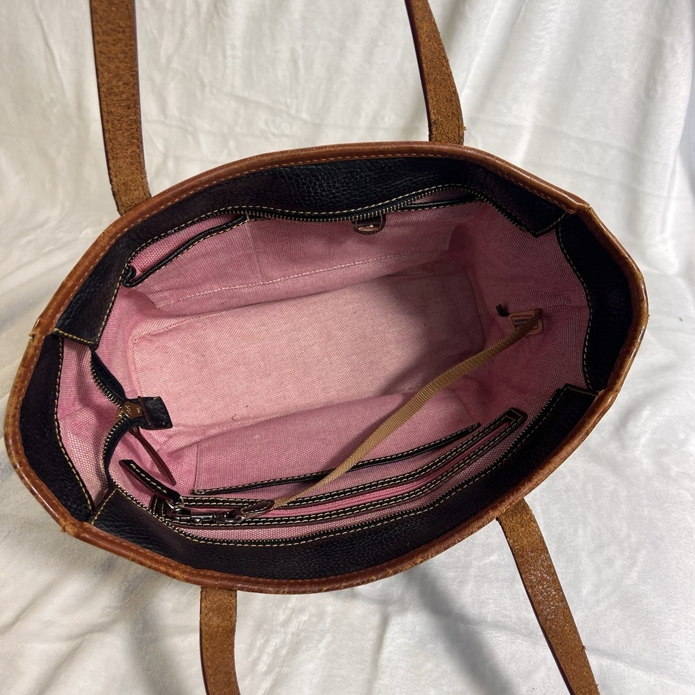Dooney And Bourke Black Pebble Leather Charleston Large Shopper Tote  *see - Picture 13 of 15